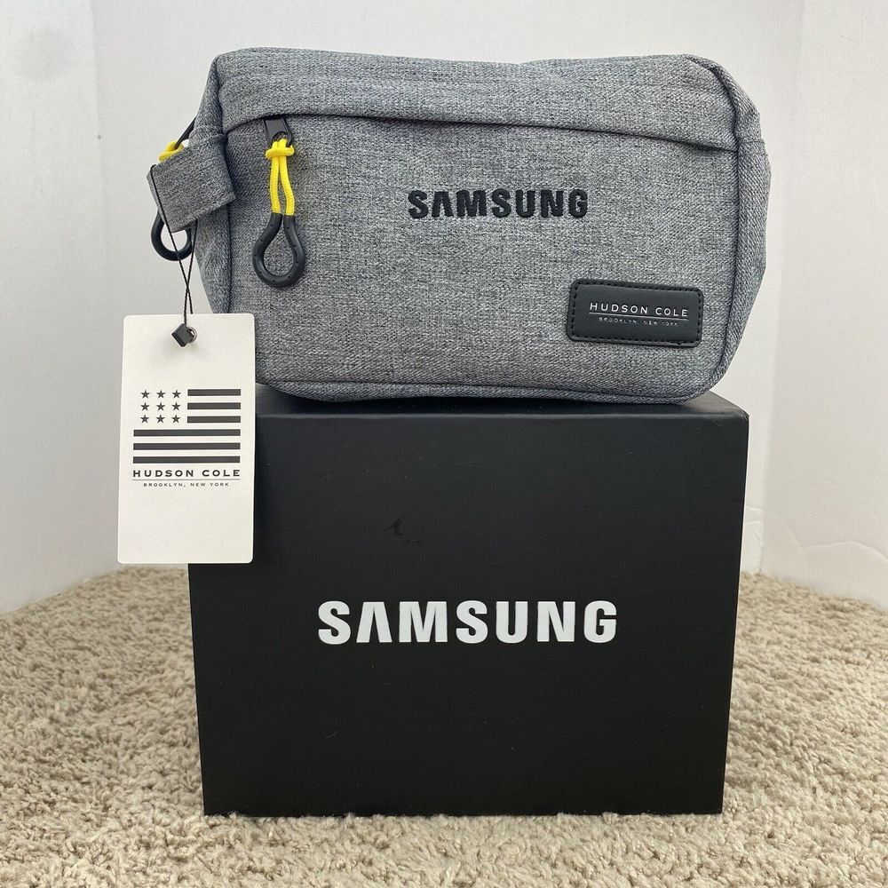 Samsung Hudson Cole Toiletry Bag Bedford Dopp Gray Zip‎ Up Canvas Bag NWT